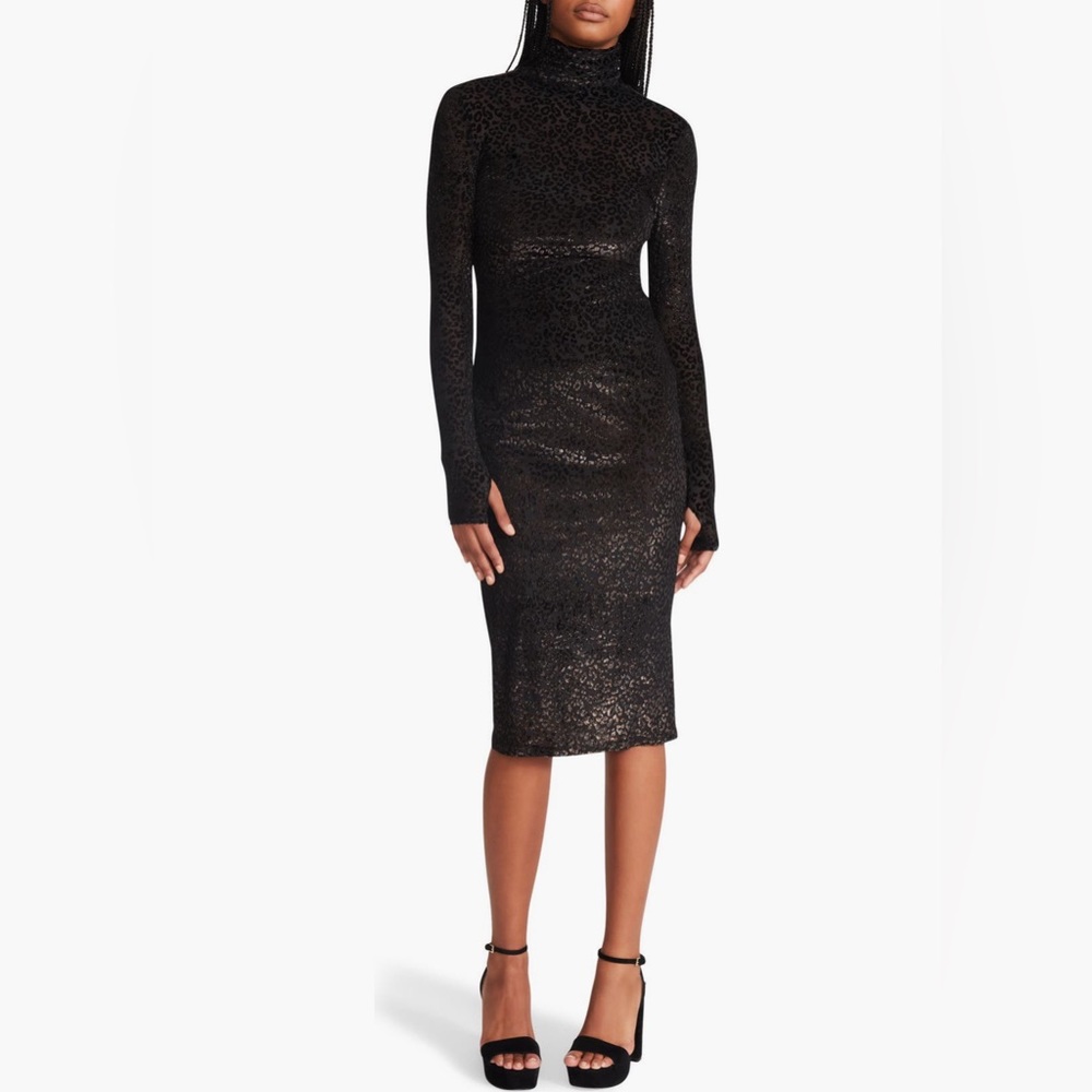Steve Madden - Vivienne Long Sleeve Mesh Midi Dress